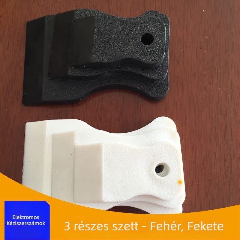 3 darabos készlet: fehér és fekete gumi spatula és szürke tömítő kés