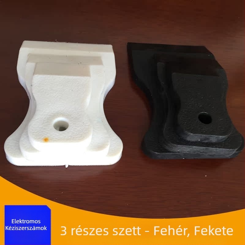 3 darabos készlet: fehér és fekete gumi spatula és szürke tömítő kés