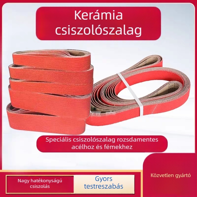 Kerámia csiszoló szalag 1200x50 és 530x50 rozsdamentes acélhoz – csiszolás és polírozás