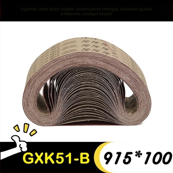 Kopásálló Mitsubishi GXK51-B csiszoló szalag, 915x100 mm fa- és fémpolírozáshoz