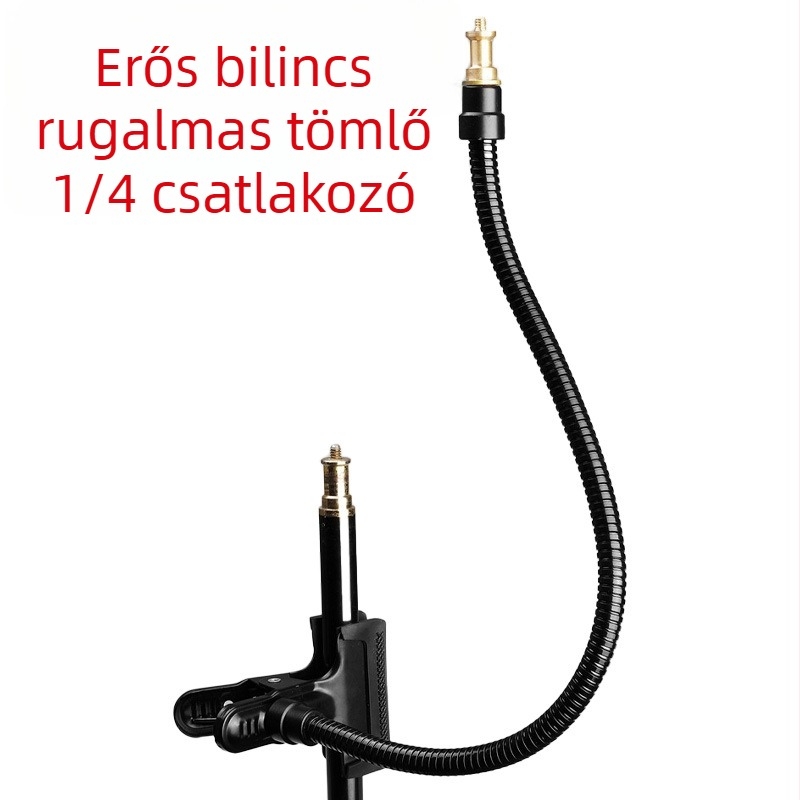 Fotózáshoz készült erős fémből készült csipesz hajlítható csővel és réz fejjel, háttérklipsz, fotófelszerelés PFB7