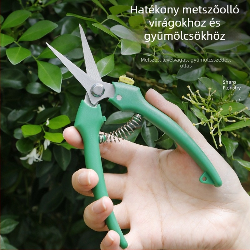 Multifunkcionális kerti metszőolló gyümölcsfák ágainak, bonsai és virágok metszéséhez