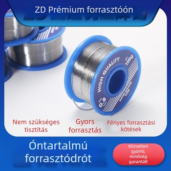 Sn63Pb37 ólomot tartalmazó forrasztó huzal, ultrafin átmérő 0.3/0.4/0.5 mm, tisztítás nélkül