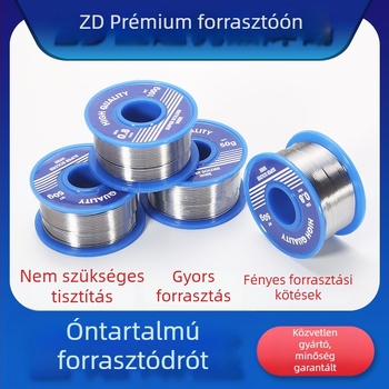 Sn63Pb37 ólomot tartalmazó forrasztó huzal, ultrafin átmérő 0.3/0.4/0.5 mm, tisztítás nélkül