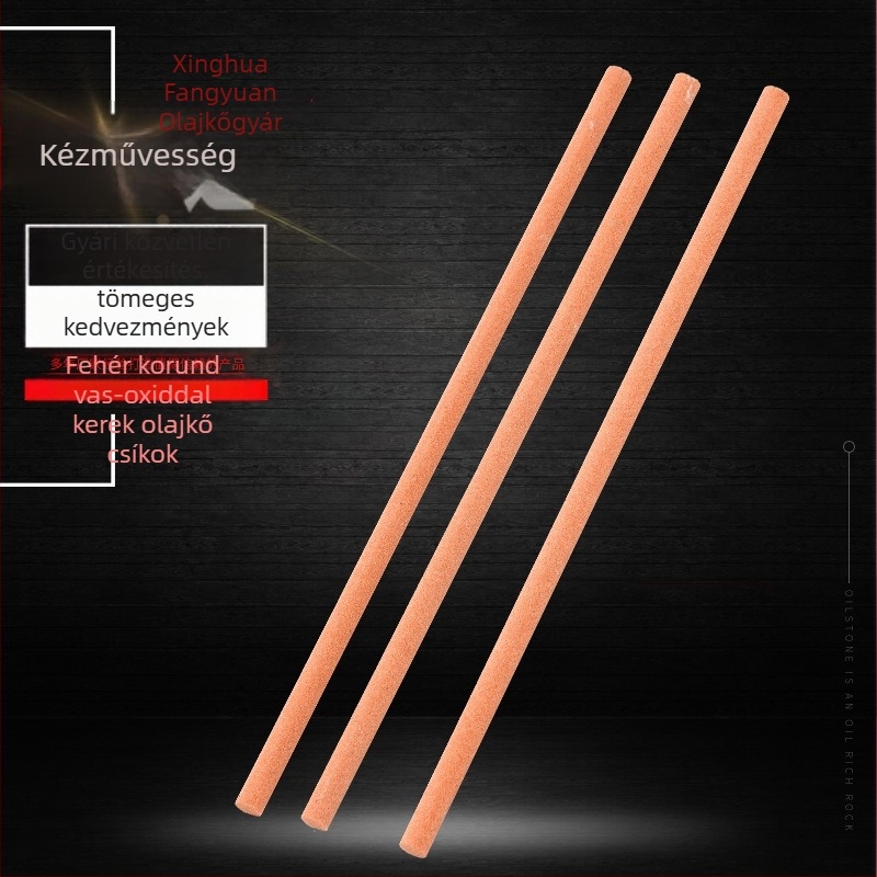 Fehér korund és vasoxid hengeres olajkő, átmérő 150 mm, hossz 6 mm