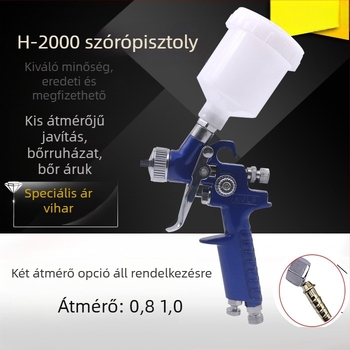 H-2000 pneumatikus festékszóró autóipari bevonatokhoz, bútorjavításhoz és bőr ruhák felületkezeléséhez, magas atomizáció
