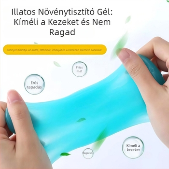 Ablaknyílások tisztító eszköze újrahasználható puha géllel por eltávolításához és rések tisztításához