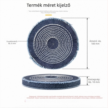 Denim szövetszálas polírozó kerék fahoz, bútorokhoz, ékszerekhez és hardverhez
