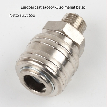 Német stílusú gyorscsatlakozó, 1/4 külső menet, nagy nyomású légcső