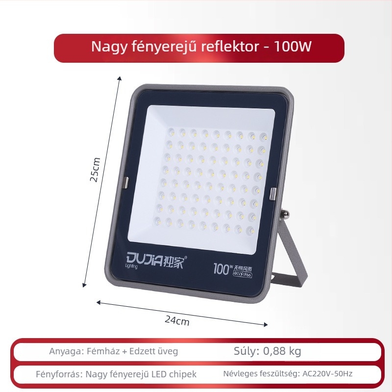 LED reflektor 200W kültéri vízálló IP66 építkezésekhez és gyárakhoz
