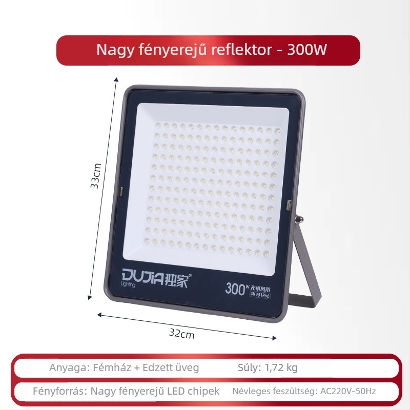 LED reflektor 200W kültéri vízálló IP66 építkezésekhez és gyárakhoz
