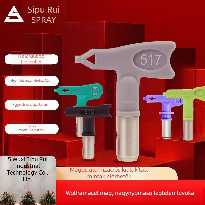 Wolframsztálból készült fúvóka magasnyomású légnélküli festékszóró pisztolyhoz – festékhez, latexhez és gitthez