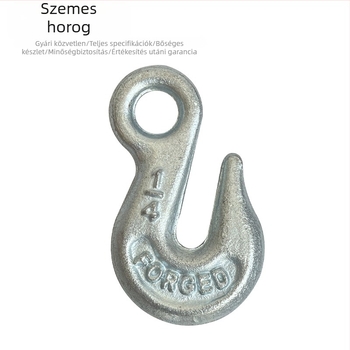 Eye-type grappling hook, sliding eye hook, galvanized claw hook, cargo hook and lifting hook with eye ring