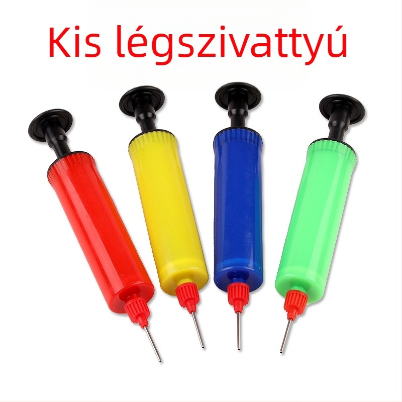 Mini hordozható kézi pumpa tűs szeppel a gyerekek labdáinak felfújásához