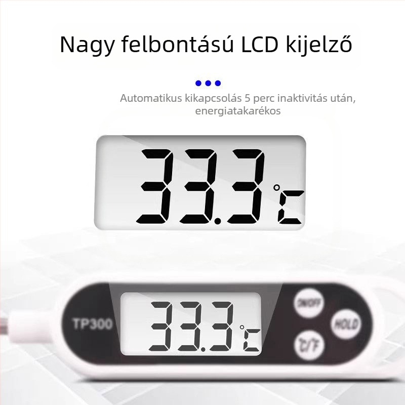 Rozsdamentes acélból készült szenzoros folyadéktermometer — digitális hőmérő víz- és olajhőmérséklethez, konyha és grill