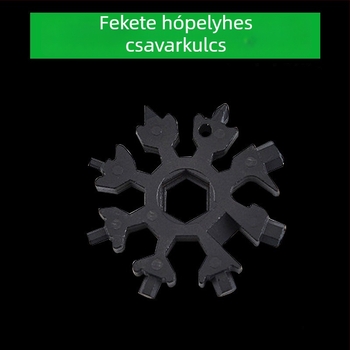 Ötvözetből készült kompakt palacknyitó, többfunkciós hópehely alakú kulcs és csavarhúzó, nyolcszögletű hordozható háztartási eszköz