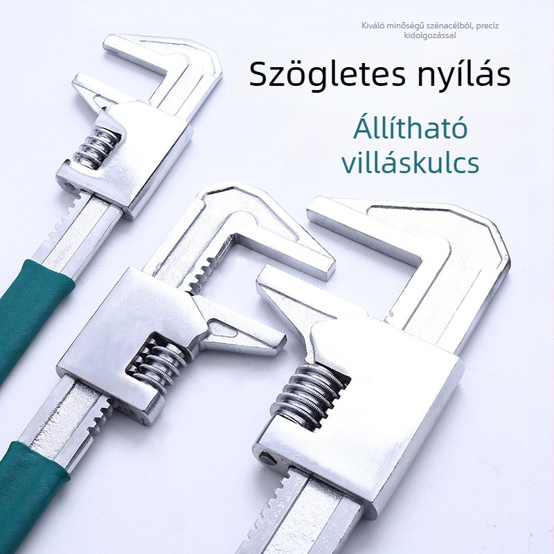 F-típusú többfunkciós derékszögű állítható csavarkulcs nagy nyílással