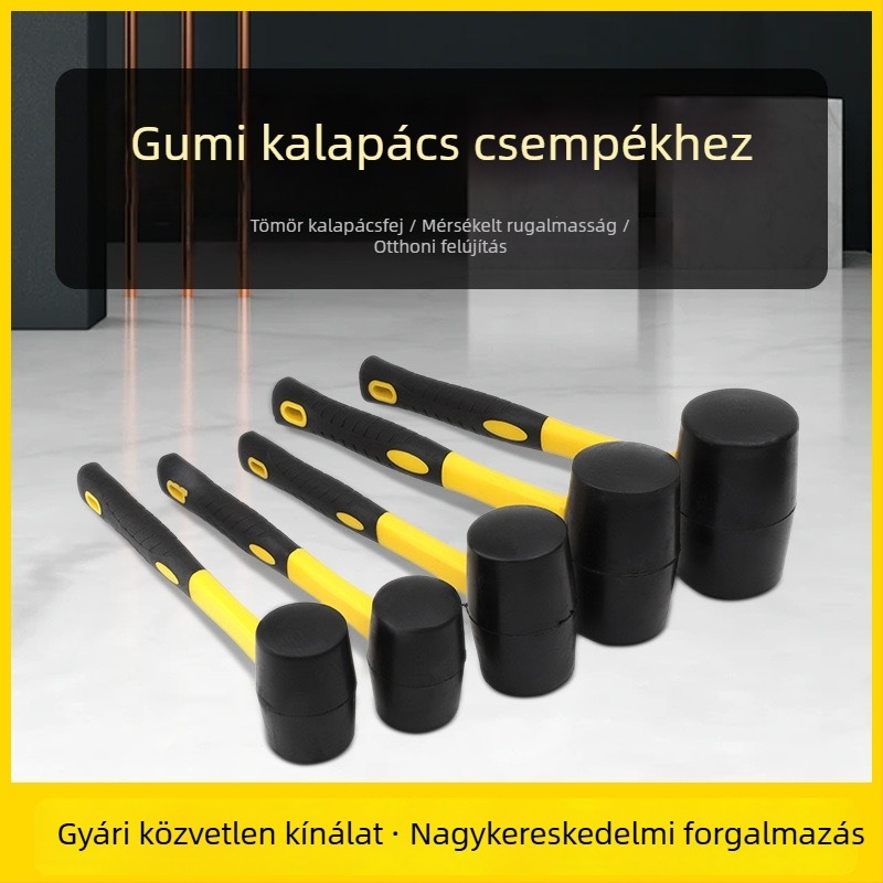Gumi kalapács csempe felrakásához gumírozott nyéllel