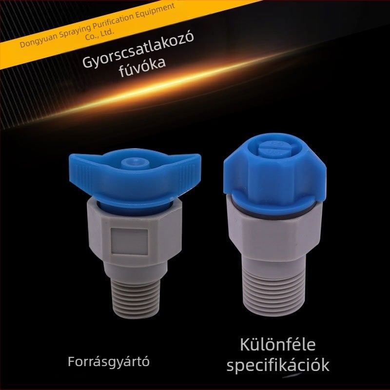 Building Source műanyag permetező fúvóka atomizálással, gyorskioldó csatlakozással és külső menetes csatlakozással
