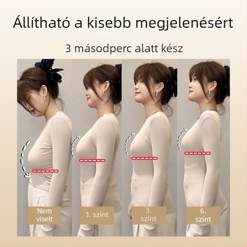 TikTok-stílusú lift-up felső, hátat formázó sportos alakformáló, négy az egyben