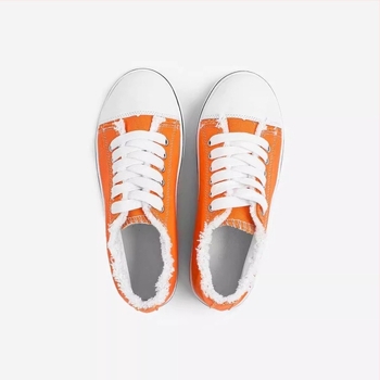 Pantofi sport din pânză cu dovleac portocaliu, pantofi sport din pânză plată pentru femei, pantofi sport din pânză ...