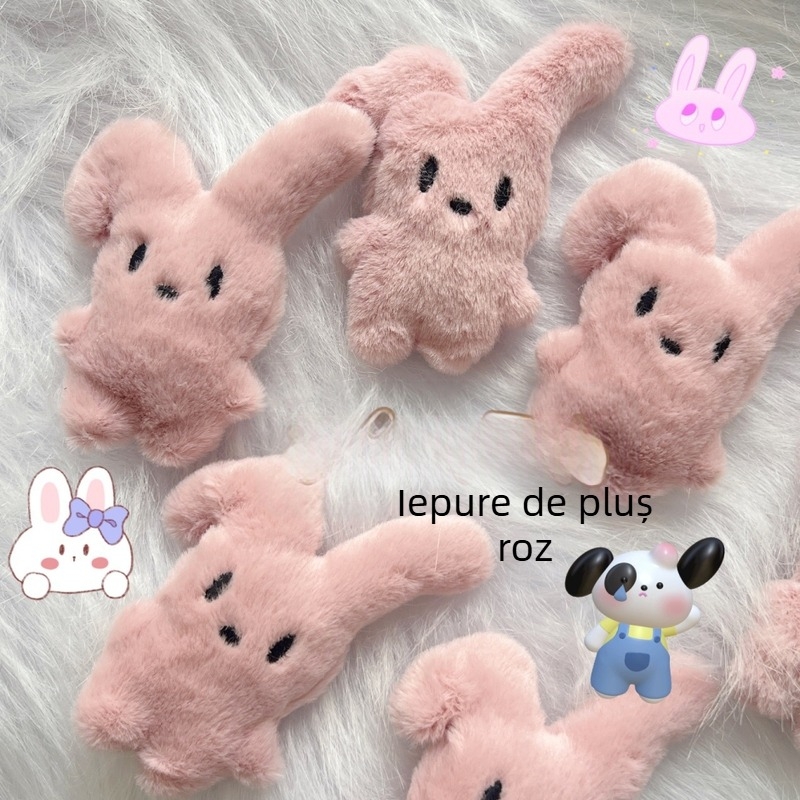 Iepure drăguț de pluș păpușă desen animat iepure animal lucrat manual DIY copii pantofi și pălării haine șosete accesorii accesorii