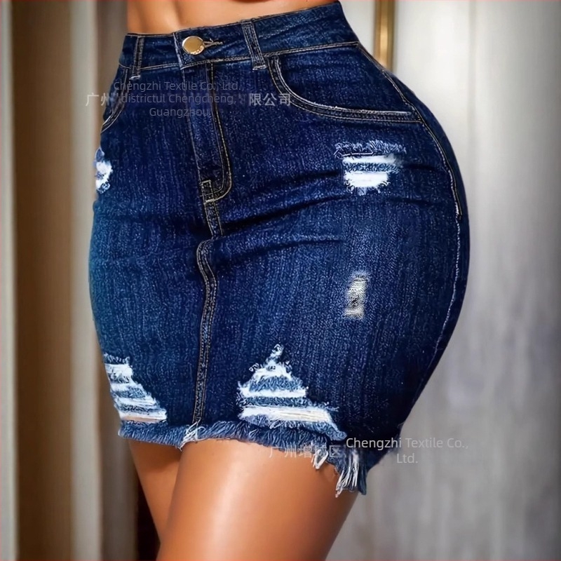 [Cu sinceritate] Fustă din denim pentru femei transfrontalieră, explozii de stații independente de comerț exterior european și american