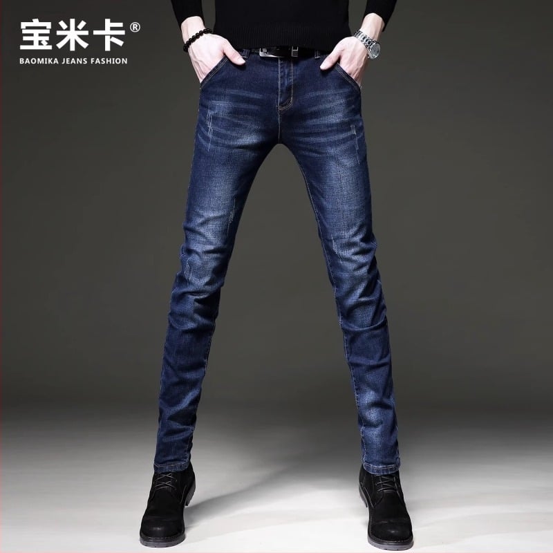 Pantaloni bărbătești noi de primăvară și vară 2024, picioare slim, blugi bărbătești, trend coreean, pantaloni casual, o generație de păr