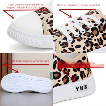 Pantofi de pânză cu imprimeu leopard pentru femei 2025 primăvara nouă transfrontalieră vară subțire casual versatil flats pantofi din pânză pentru studente