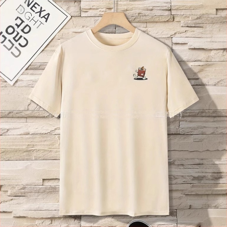 Tricou simplu și distinctiv la modă, de stradă, de primăvară și de vară, cu model nou, imprimat, cu mânecă scurtă, pentru bărbați și femei, cu guler rotund, casual, top