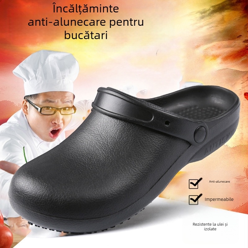 Pantofi de lucru ușori, impermeabili, impermeabili la ulei, cu croială joasă, pantofi de bucătărie, pantofi de bucătar antiderapanți pentru bărbați și femei, 2022