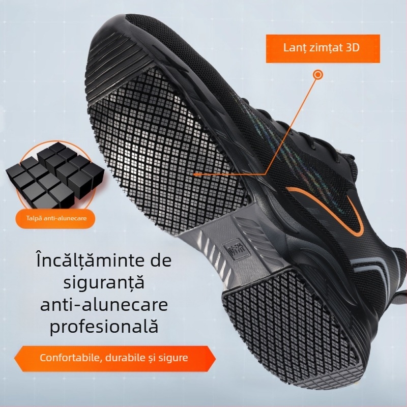 Pantofi antiderapanți Src, ușori, rezistenți la ulei, pentru bărbați, confortabili și durabili, tricotați cu mușchi, pantofi antiderapanți pentru hotel, pantofi de bucătar, en-gros