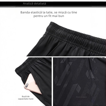 Pantaloni scurți bărbați, uscare rapidă, vară, subțiri, bărbați, plus mărime, sport, plajă, pantaloni elastici lejeri, noi, mătase de gheață, pantaloni de alergare
