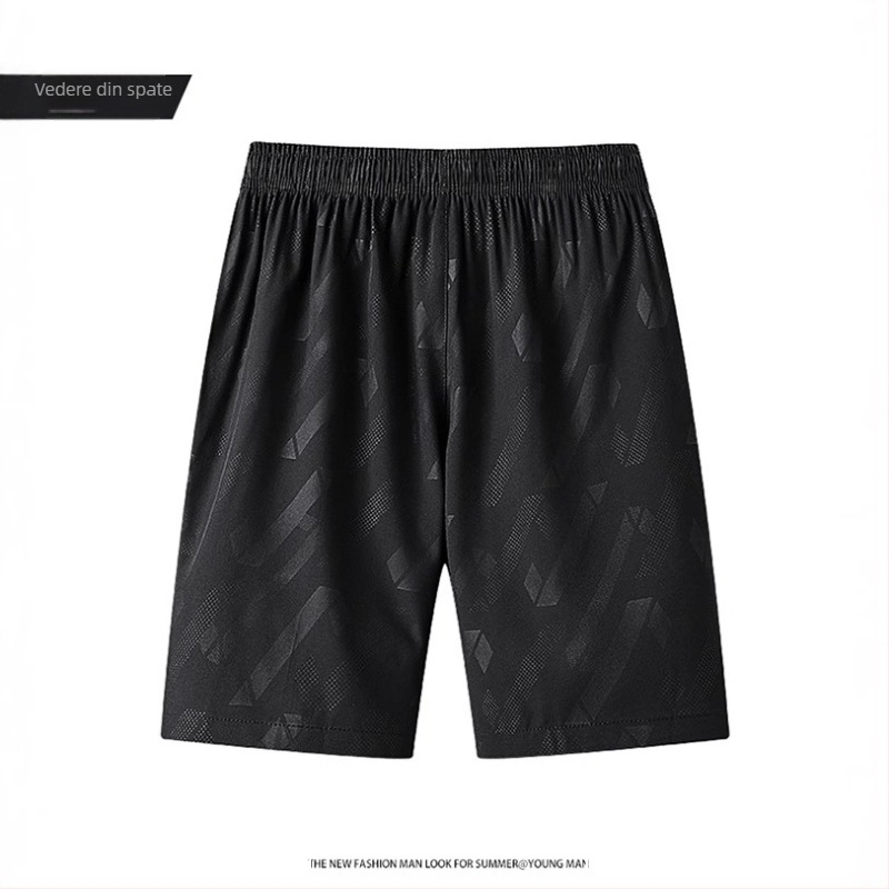 Pantaloni scurți bărbați, uscare rapidă, vară, subțiri, bărbați, plus mărime, sport, plajă, pantaloni elastici lejeri, noi, mătase de gheață, pantaloni de alergare