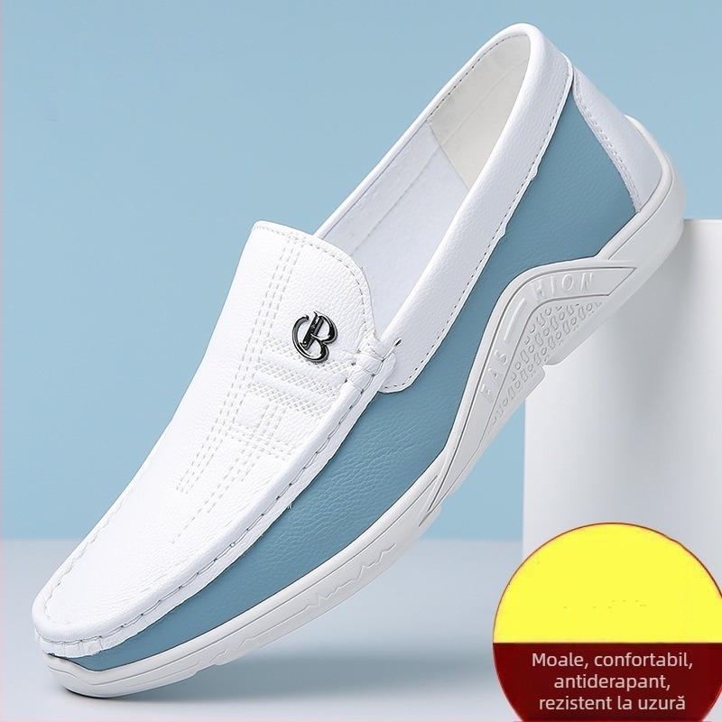 Pantofi sport pentru bărbați 2025 primăvara și toamna noi cu talpă moale respirabil pantofi casual la modă, pantofi casual din piele, pantofi de skate pentru bărbați