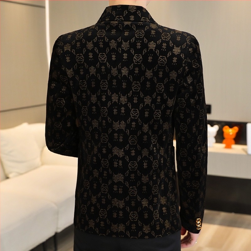 Costum casual pentru bărbați, stil coreean, stil business, jachetă, top, 2024, costum nou Plus Size pentru tineri, costum mic gras