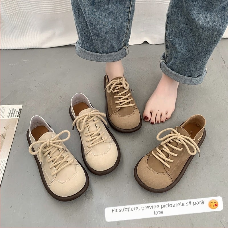 Pantofi de damă cu blană, mărime mare, mărimea 35-43, stil Fairy, 41, pantofi de damă cu talpă joasă, versatili, cu căptușeală din fleece, antiderapantă