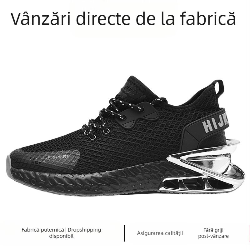 Pantofi sport pentru bărbați, model modern, țesături respirabile, pantofi de alergare, pantofi de primăvară-vară și toamnă, carouri, pantofi cool pentru tineri