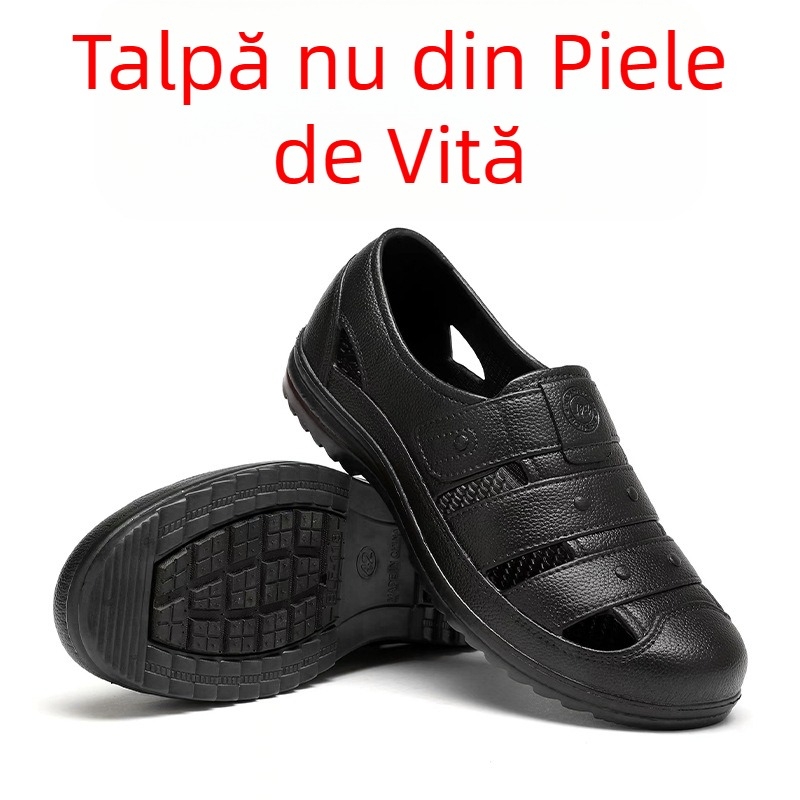 2024 Saboți de plastic populari pentru comerț electronic, sandale antiderapante de vară pentru bărbați, sandale casual pentru tătici, producător en-gros