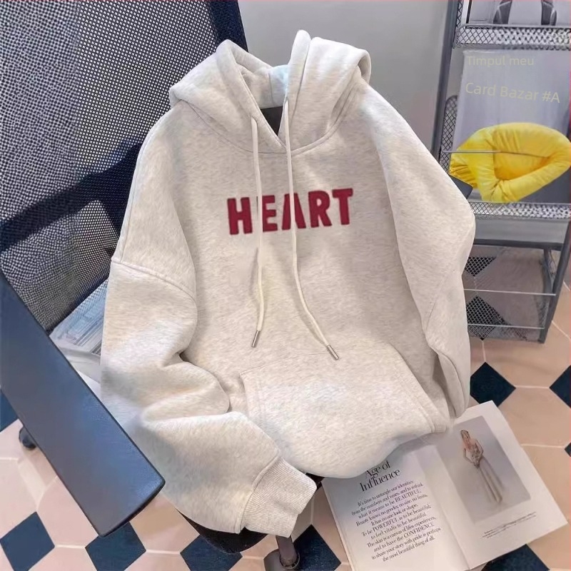 Hanorac cu glugă, căptușit cu fleece, pentru femei, primăvară și toamnă 2024, jachetă nouă, vrac, supradimensionată, la modă, top pentru cupluri