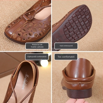 Pantofi Croc pentru femei, îmbrăcăminte de vară 2022, primăvara și vara, sandale cu toc plat, Baotou, pantofi pentru femei, stil retro etnic, pantofi individuali lucrați manual