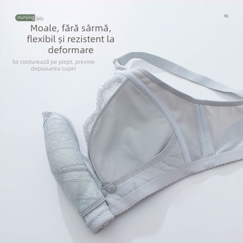 Sutien nou pentru alăptare, push-up, anti-lăscere, special pentru sarcină, sutien pentru alăptare, bumbac pur, subțire