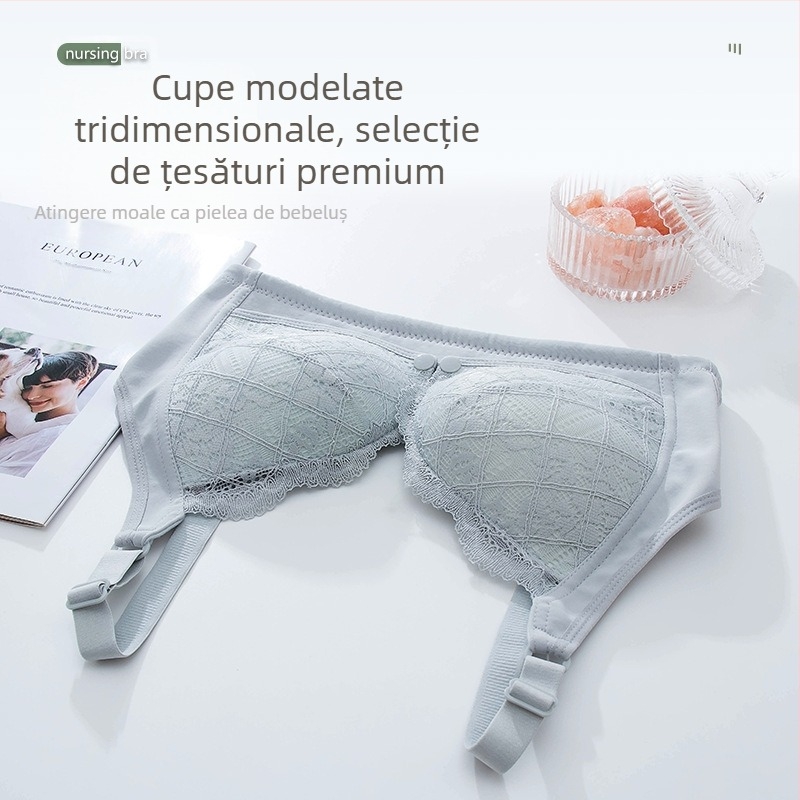 Sutien nou pentru alăptare, push-up, anti-lăscere, special pentru sarcină, sutien pentru alăptare, bumbac pur, subțire
