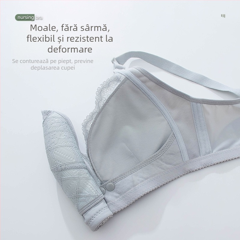 Sutien nou pentru alăptare, push-up, anti-lăscere, special pentru sarcină, sutien pentru alăptare, bumbac pur, subțire
