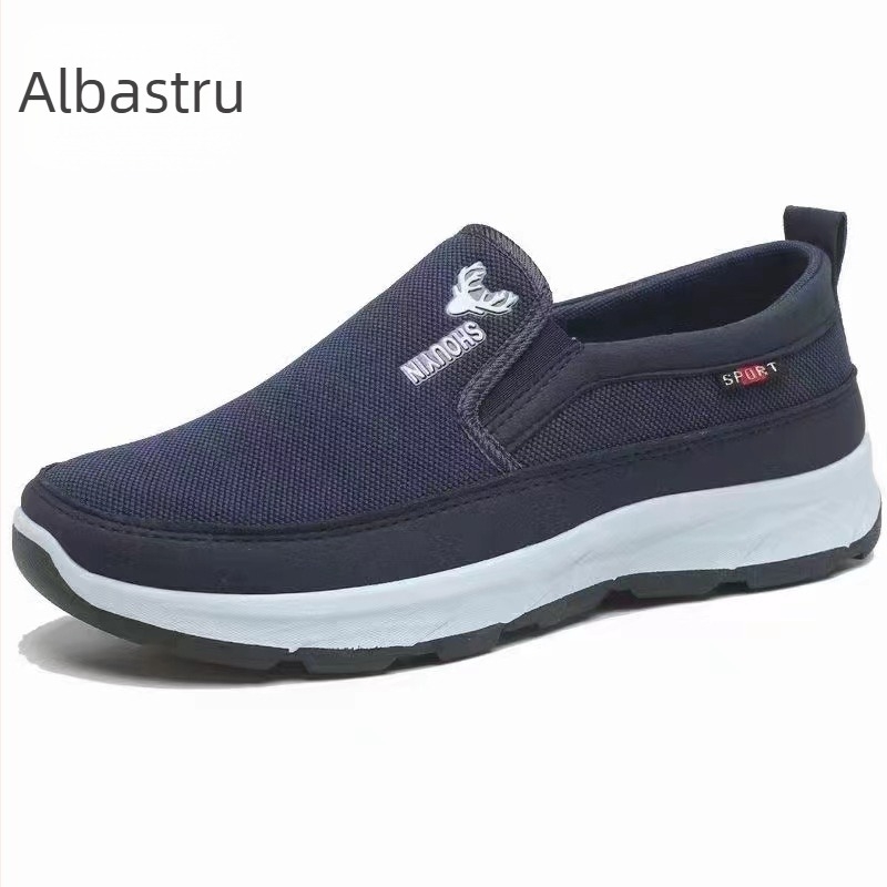 Pantofi noi din pânză Beijing, pantofi de afaceri pentru persoane de vârstă mijlocie și vârstnici, pantofi pentru tătici, tălpi moi, pantofi ușori pentru vârstnici