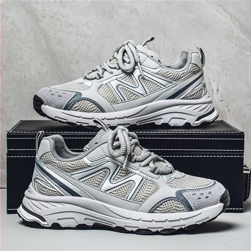 Pantofi sport Torre argintii pentru bărbați, anul șarpelui, comerț exterior, primăvară și vară, talpă groasă, sport casual cu explozii, toate potrivirile