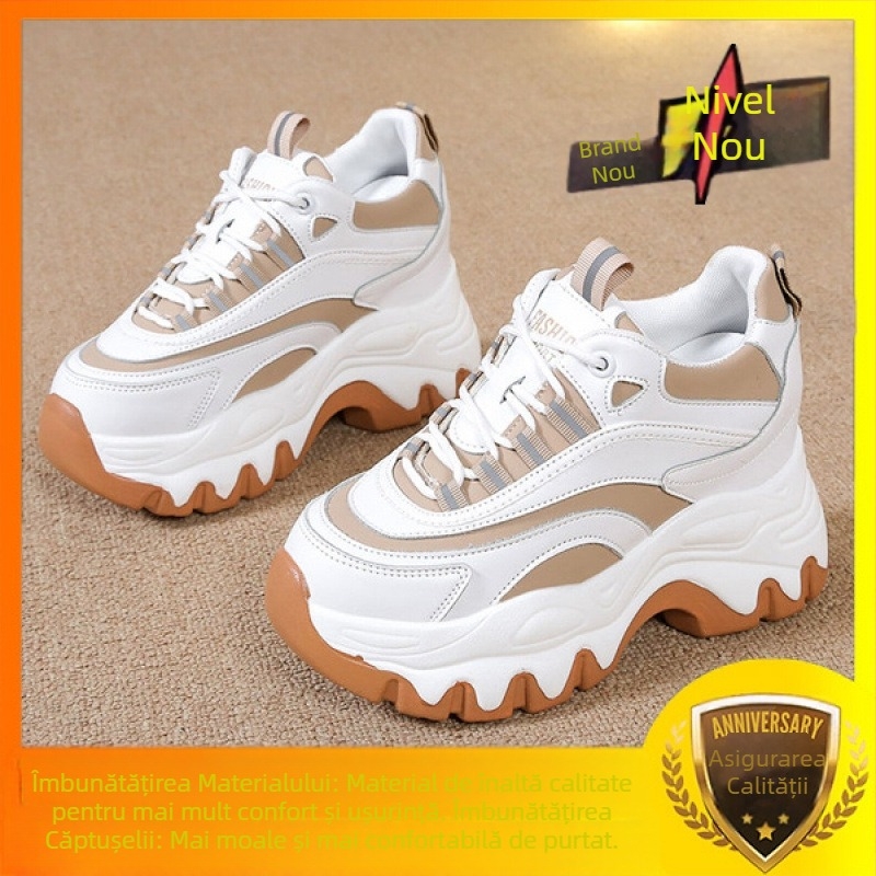 Pantofi sport ușori și ușori Torre Shoes pentru femei, cu talpă groasă, model primăvară 2024, model nou, model Explosives, model Joker