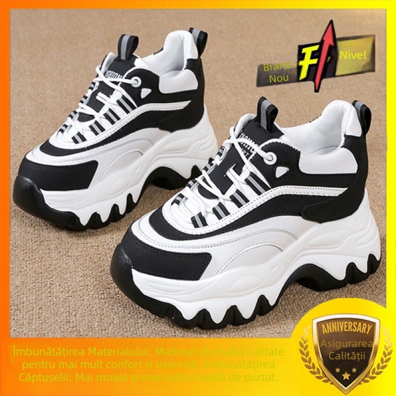 Pantofi sport ușori și ușori Torre Shoes pentru femei, cu talpă groasă, model primăvară 2024, model nou, model Explosives, model Joker