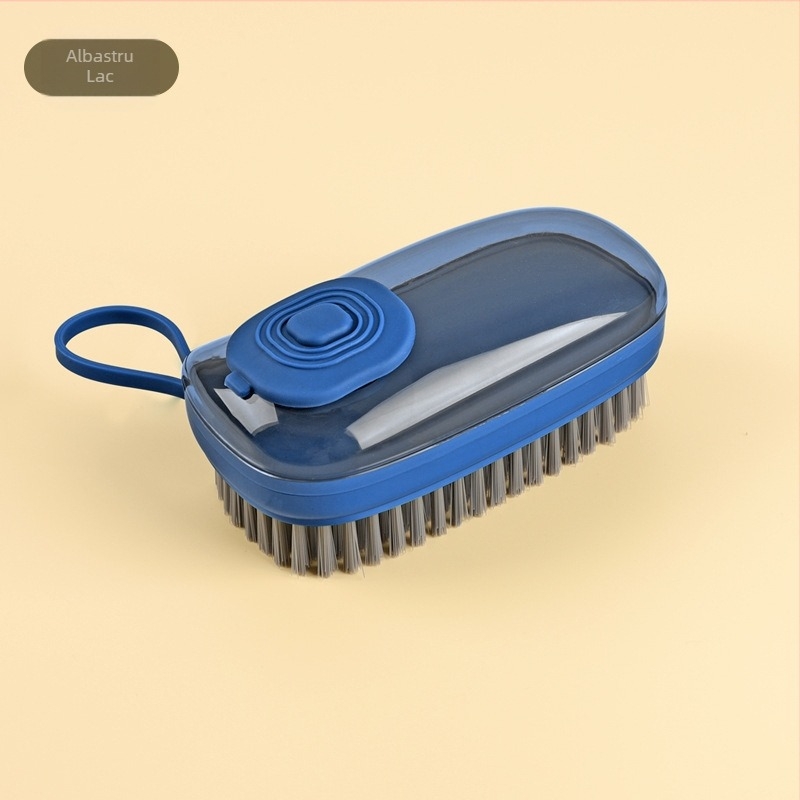 Perie de rufe automată cu adăugare de lichid, perie de uz casnic multifuncțională cu peri moi pentru spălarea pantofilor, perie de curățare creativă din plastic