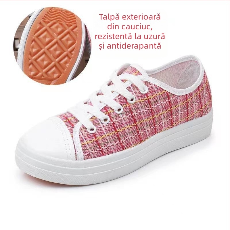 Pantofi de damă din denim, cu talpă groasă și slip-on, pentru studente, de primăvară și de vară